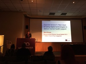 Mark Brown about to begin his talk